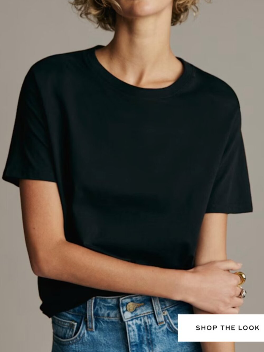 Sezane Black Conrad T-Shirt - Size Small - 100% organic cotton